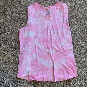 Pink tie dye tank Large